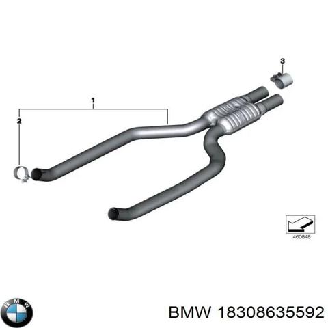 Глушитель, передняя часть 18308635592 BMW