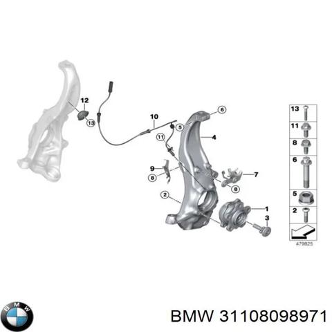 Ступицы передних колес 31108098971 BMW