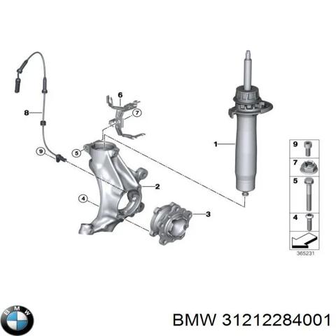 Цапфа поворотного кулака 31212284001 BMW