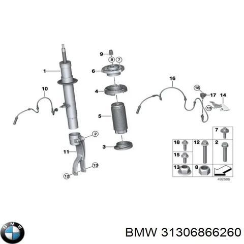 Опора стойки амортизатора переднего BMW X5