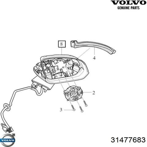 Наружное зеркало правое 31477683 VOLVO