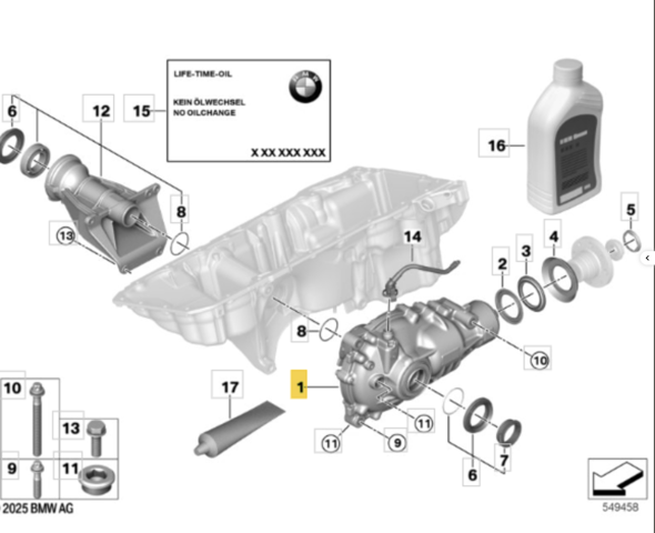 Редуктор колесный моста переднего 31508679973 BMW