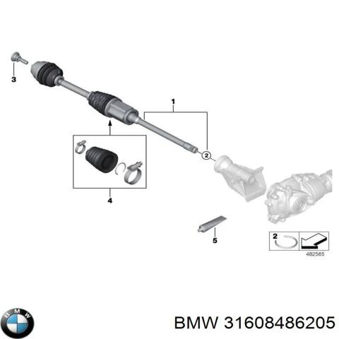 Полуось передняя, правая BMW X5