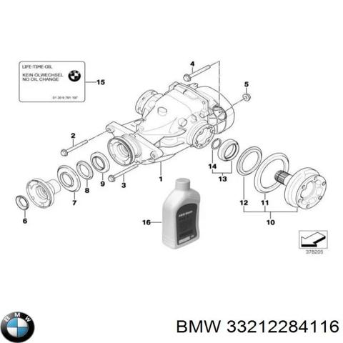 Полуось задняя, правая 33212284116 BMW