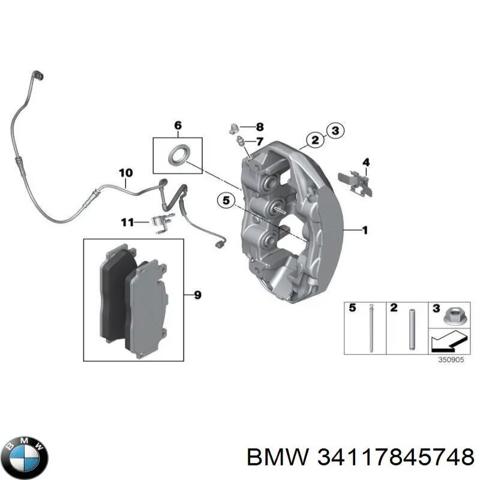 Суппорт тормозной передний правый 34117845748 BMW