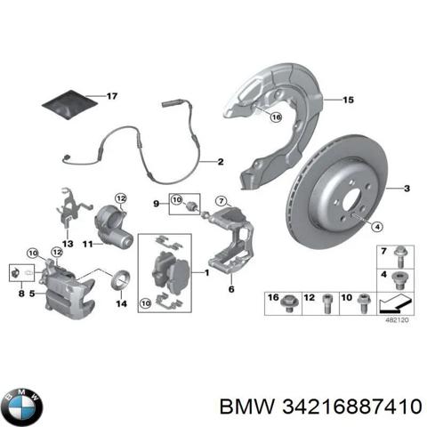 Тормозной суппорт правый задний BMW X3