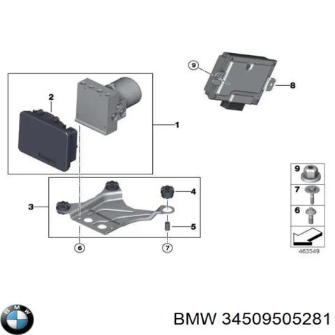 Система электронного управления АБС 34509505281 BMW