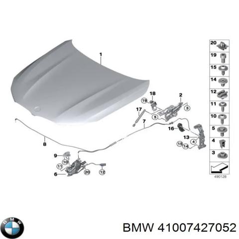 41007427052 BMW Петля капота правая купить в Николаев
