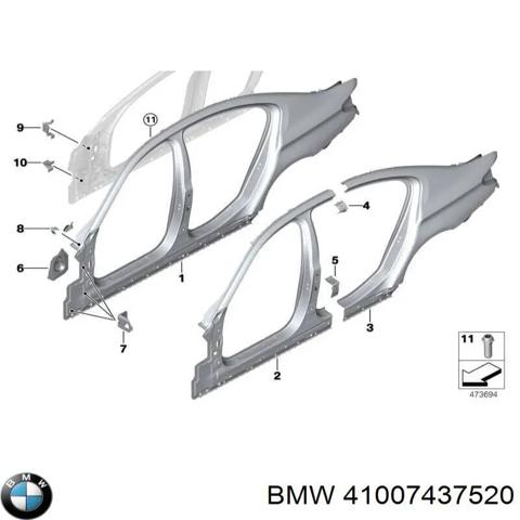 Крыло заднее правое 41007437520 BMW