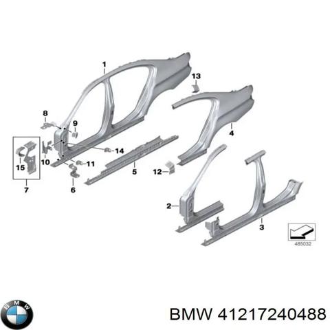 Крыло правое заднее 41217240488 BMW