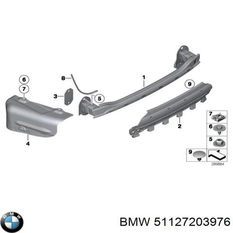 Шина бампера заднего 51127203976 BMW