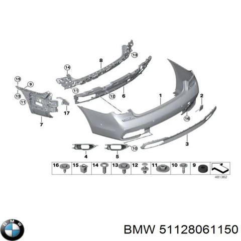 Бампер задний, нижняя часть 51128061150 BMW