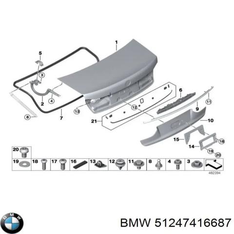 Накладка крышки багажника 51247416687 BMW