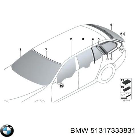 51317333831 BMW Стекло лобовое  купить в Днепр