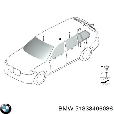 BMW 51338496036 Стекло двери передней правой в наличии Павлоград