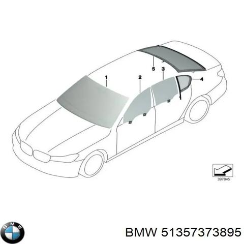 Стекло кузова/багажного отсека, левое 51357373895 BMW