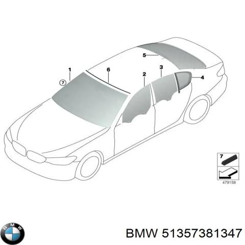 Задняя форточка левая 51357381347 BMW