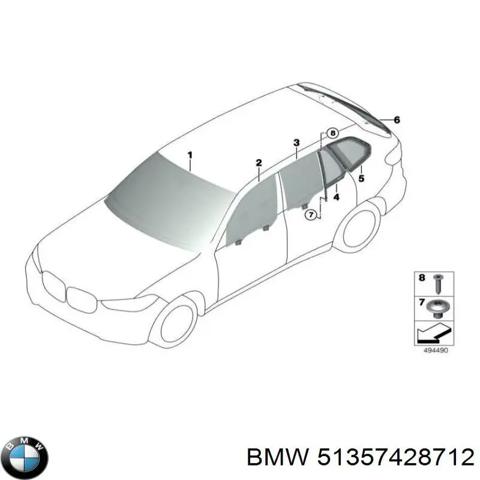 Задняя форточка правая 51357428712 BMW