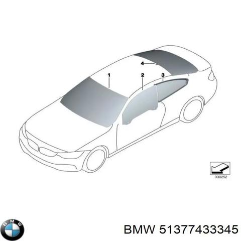 Стекло заднее левое 51377433345 BMW