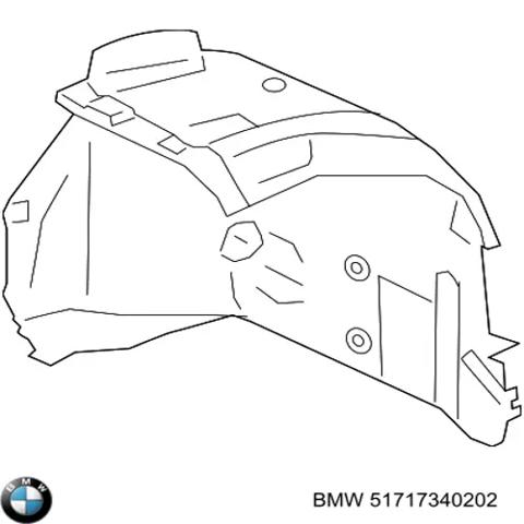 Подкрылок крыла переднего правый задний 51717340202 BMW