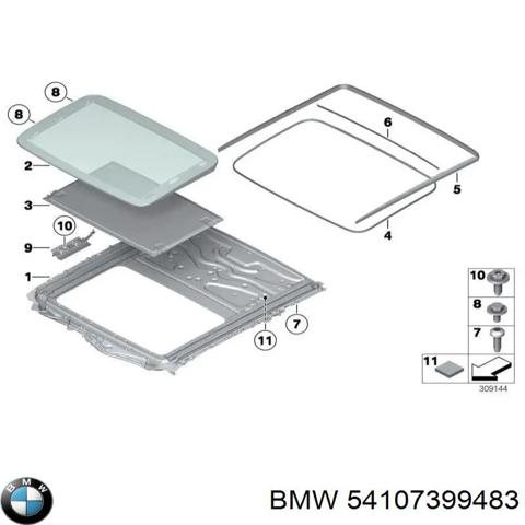 Стекло крыши 54107399483 BMW