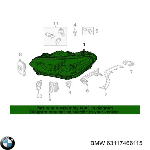 BMW 63117466115 Фара левая в наличии Украина