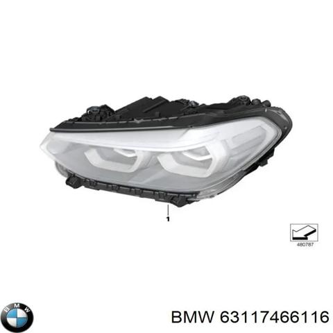 Основная фара - вставка 63117466116 BMW