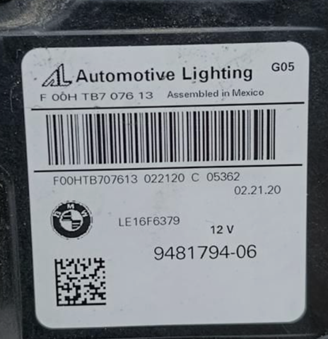 63117933344 BMW Правая фара купить в Черкассы