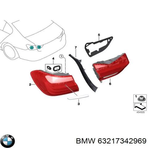 Фонарь задний левый, внутренний 63217342969 BMW