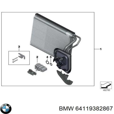 Радиатор отопителя салона 64119382867 BMW