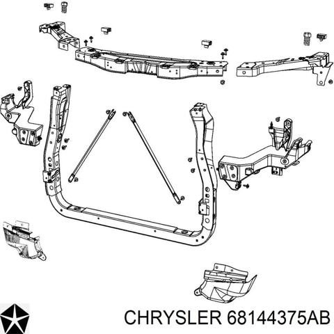 Рамка радиатора нижняя 68144375AB CHRYSLER