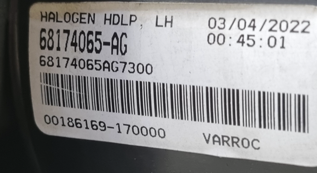 CHRYSLER 68174065AE Левая фара в наличии Запорожье