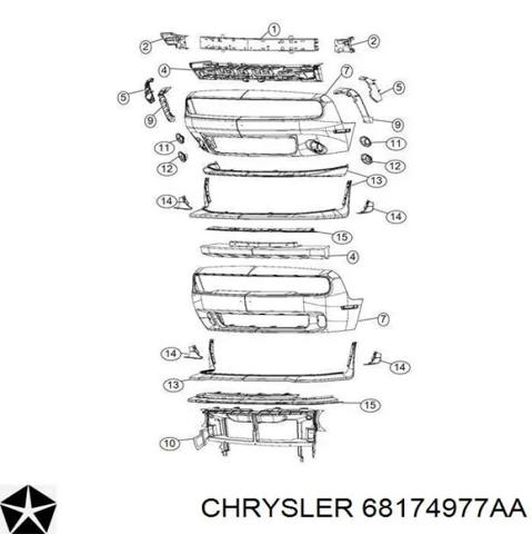 Энергопоглотитель переднего бампера 68174977AA CHRYSLER