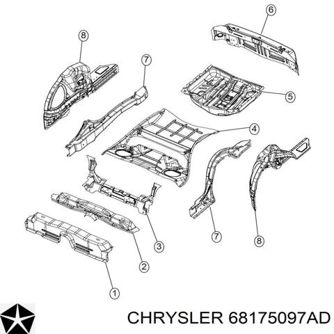 Перегородка 68175097AD CHRYSLER