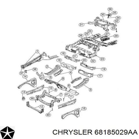 68185029AA CHRYSLER Подрамник передний купить в Кривой Рог