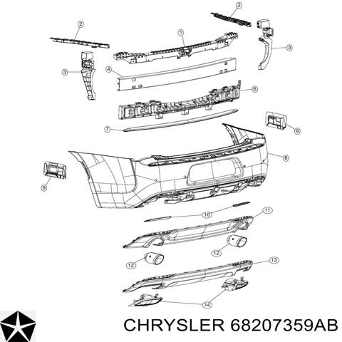 Буфер бампера заднего 68207359AB CHRYSLER