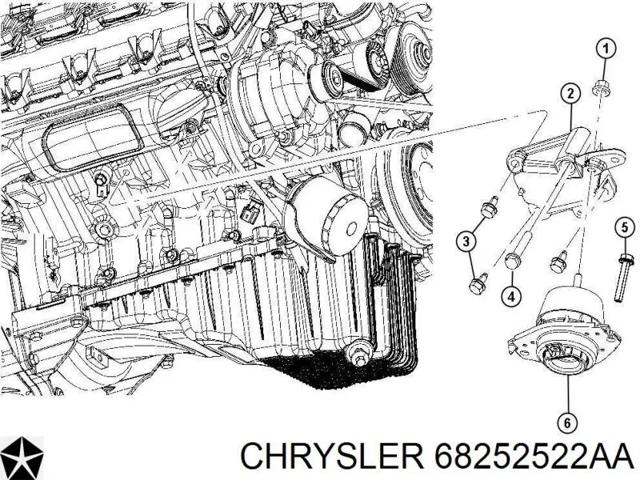Правая опора двигателя 68252522AA CHRYSLER