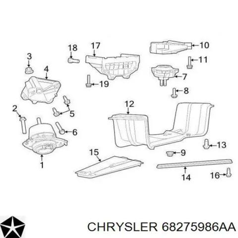 Кронштейн подушки (опоры) двигателя, правой 68275986AA CHRYSLER