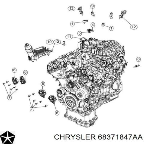 CHRYSLER 68371847AA Датчик давления во впускном коллекторе, MAP в наличии Тернополь