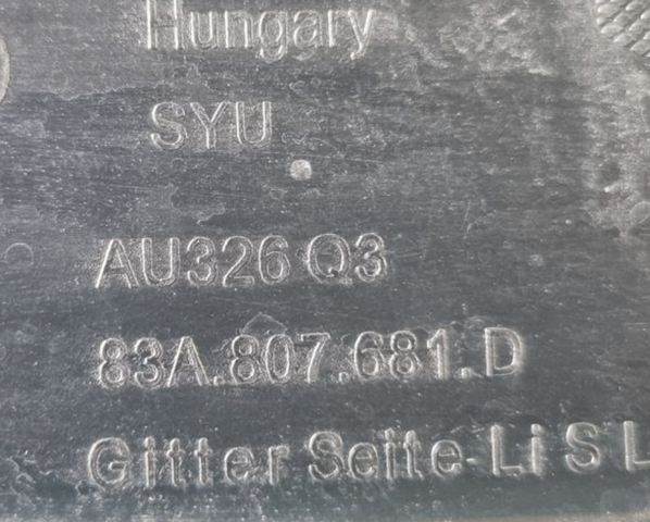 83A807681D Решетка бампера переднего левая купить Одесса