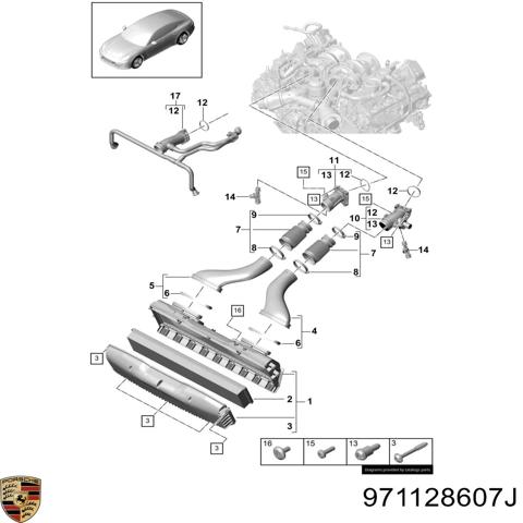 Коробка фильтра 971128607J PORSCHE