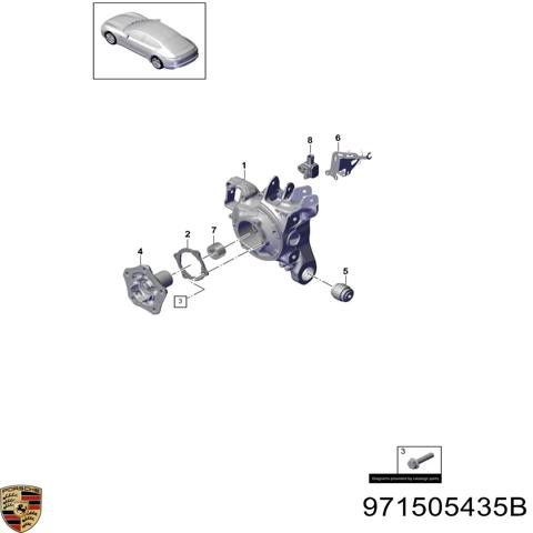 Кулак поворотный левый 971505435B PORSCHE