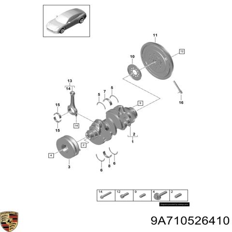 Маховик двигателя 9A710526410 PORSCHE