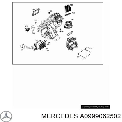 Вентилятор печки A0999062502 MERCEDES