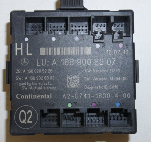 Блок комфорта задней двери A1669006307 MERCEDES