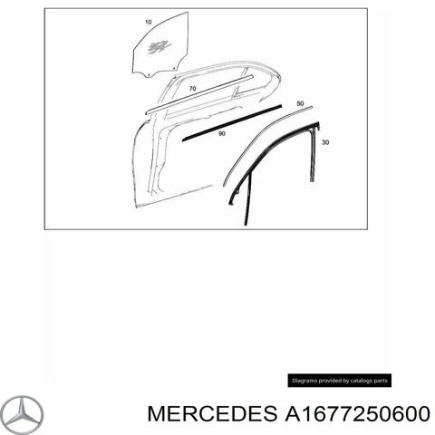 Стекло двери передней правой A1677250600 MERCEDES