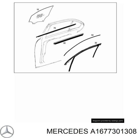 Задняя форточка левая A1677301308 MERCEDES