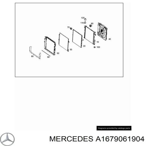MERCEDES A1679061904 Диффузор вентилятора в сборе с мотором и крыльчаткой в наличии Черкассы