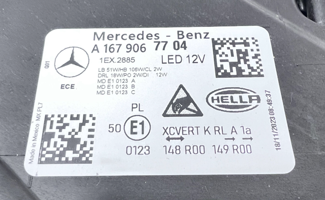 MERCEDES A1679068904 в наличии Одесса