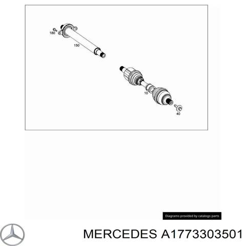 1773303501 MERCEDES Полуось (привод) передняя левая купить в Запорожье